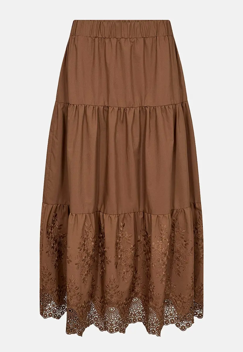 Soyaconcept Volangskjørt med broderi