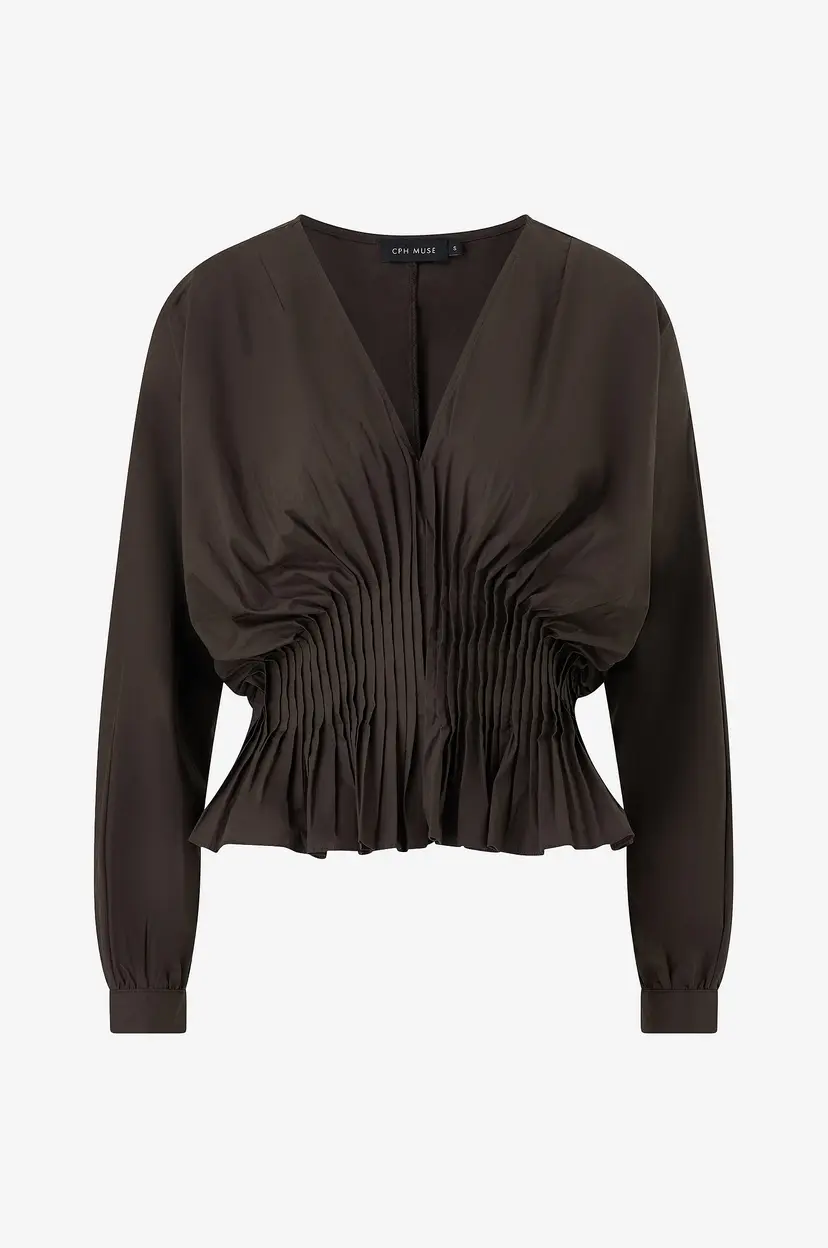 Copenhagen Muse Bluse Cmpoplin-Blouse - Brun