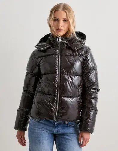 Nelly Nelly - Brun - Everyday Shiny Puffer Jacket