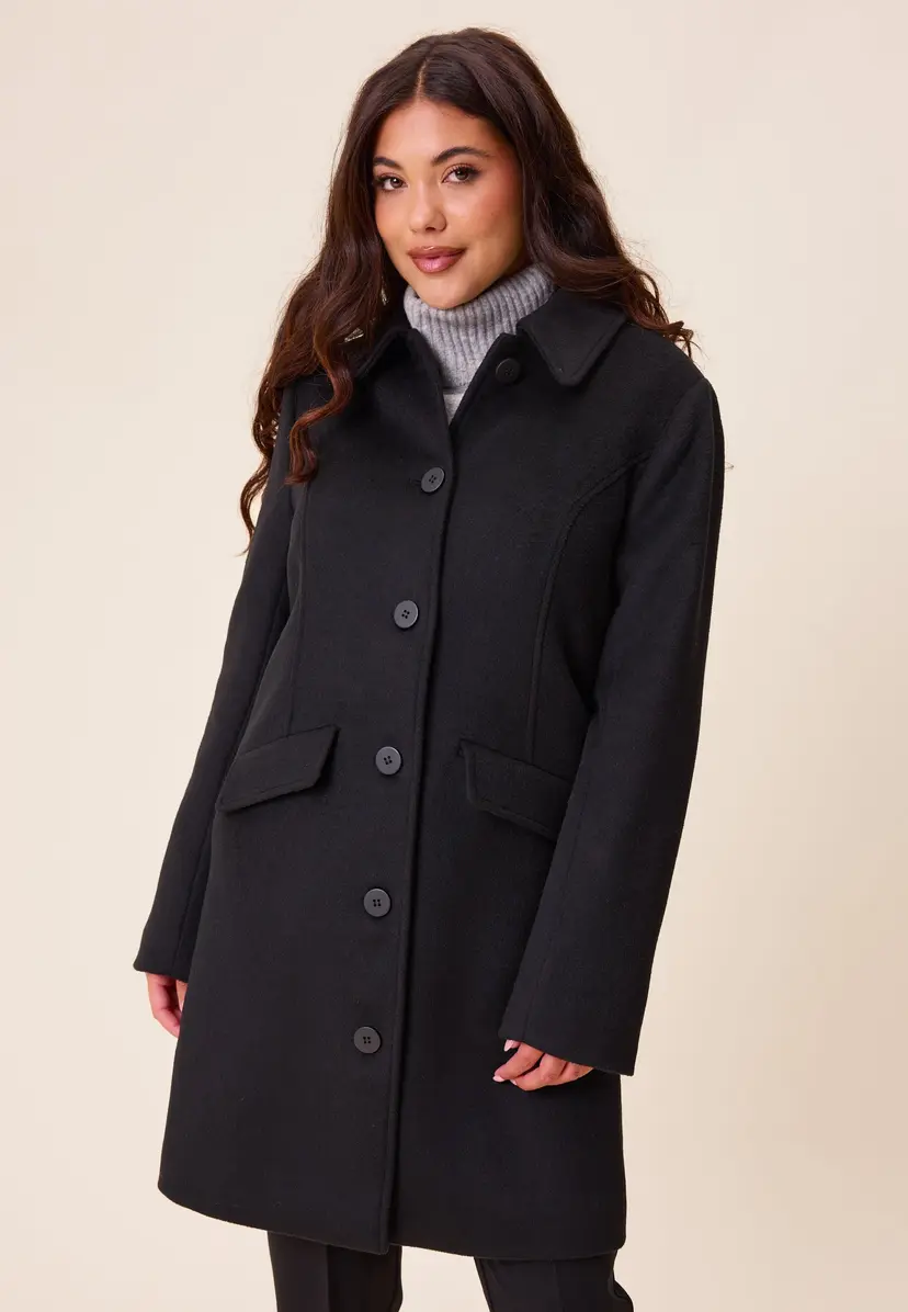 Happy Holly Straight Wool Blend Coat