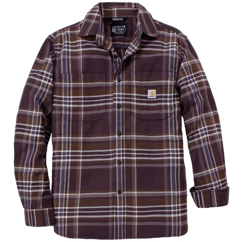 Carhartt Workwear Carhartt Workwear Carhartt M's Flannel Long-Sleeve Plaid Shirt Dark Sepia