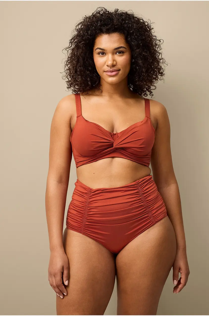 Ellos Plus collection Maxi Bikini Rosa - Rød