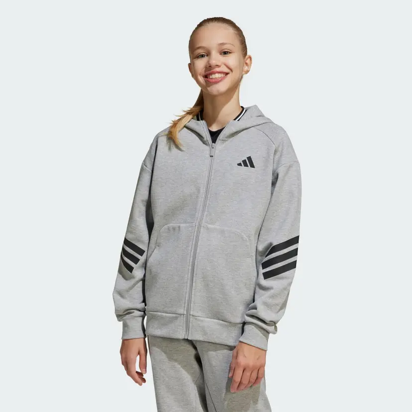 Adidas Future Icons 3-Stripes Full-Zip Hooded Treningsjakke