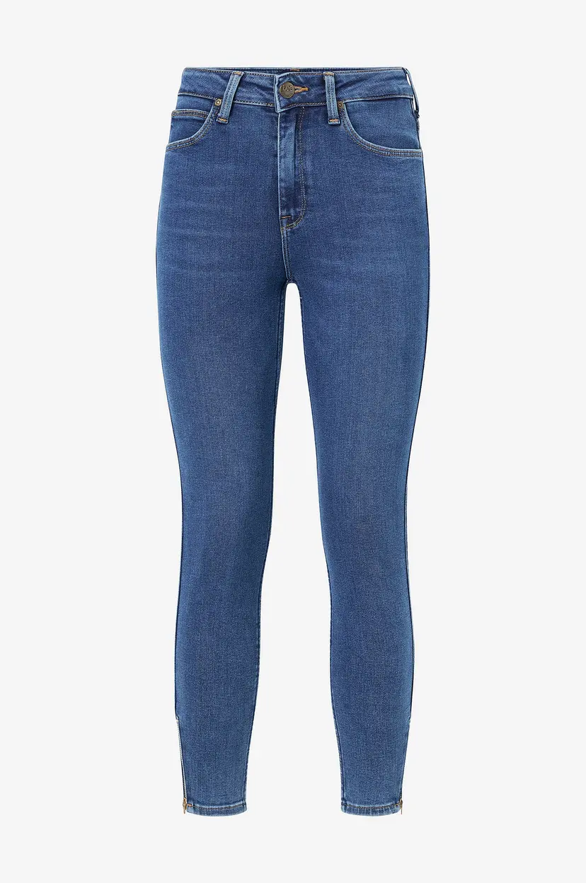 Lee Jeans Scarlett High Zip - Blå