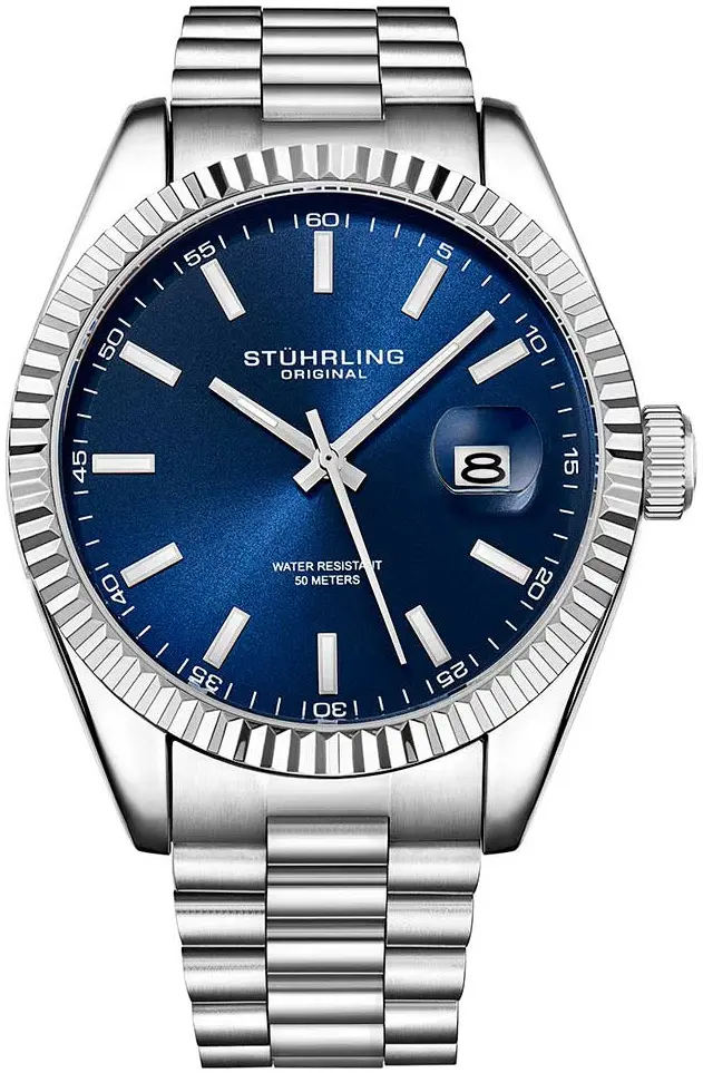 Stührling Original Stührling Original Herreklokke 3935.2 Lineage Blå/Stål Ø42 mm