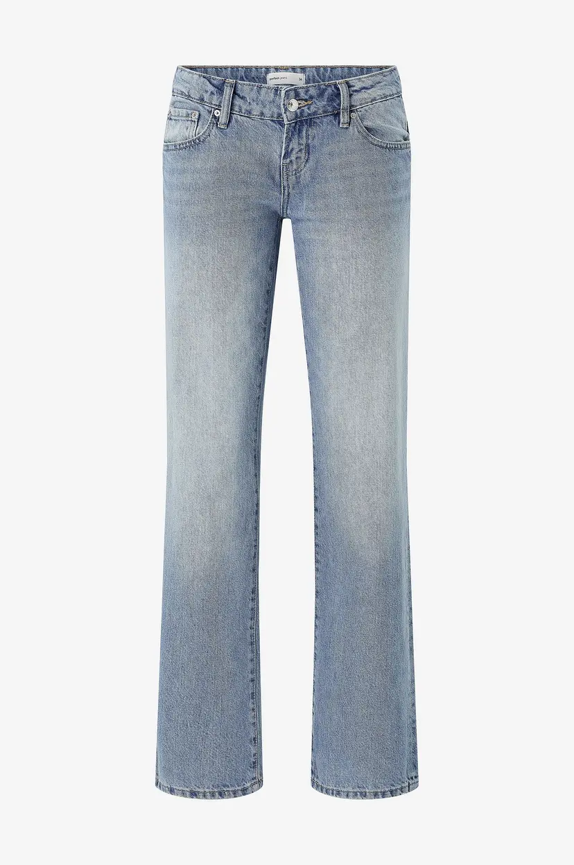 Gina Tricot Scandi Low Straight - Blå