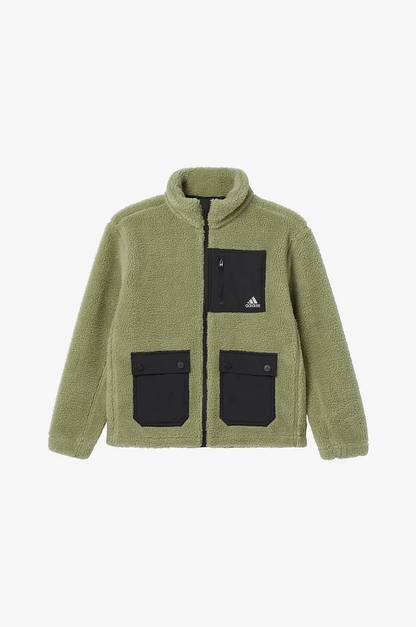 Adidas Sport Performance Fleecejakke J Sherpa Jkt - Grønn