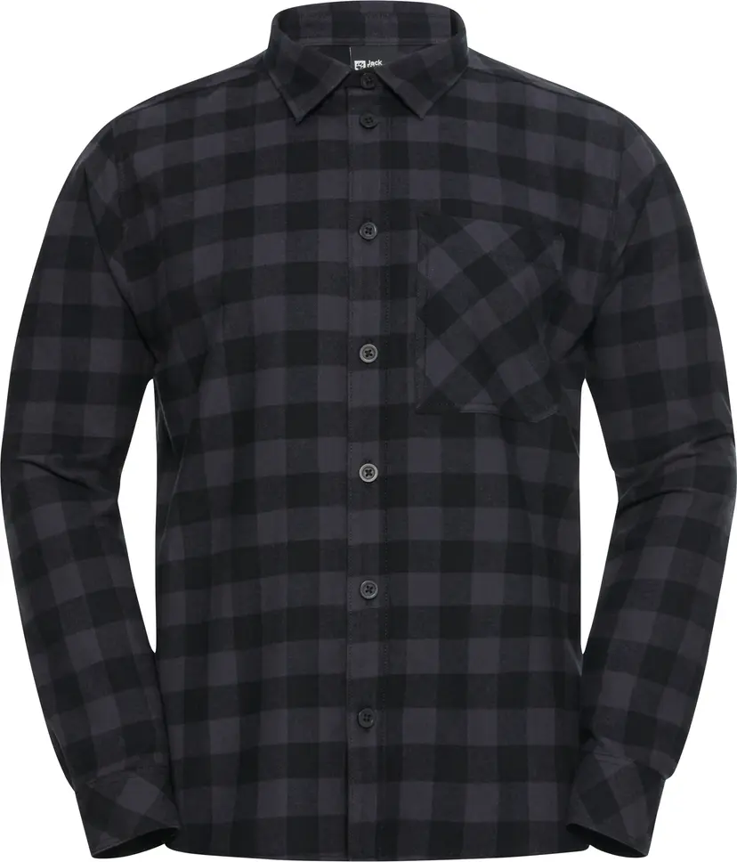 Jack Wolfskin Jack Wolfskin Men's Lite Flannel Shirt  Check Black
