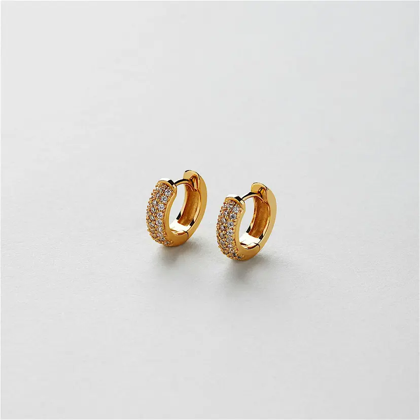 Safira Sparkle Deco Hoops
