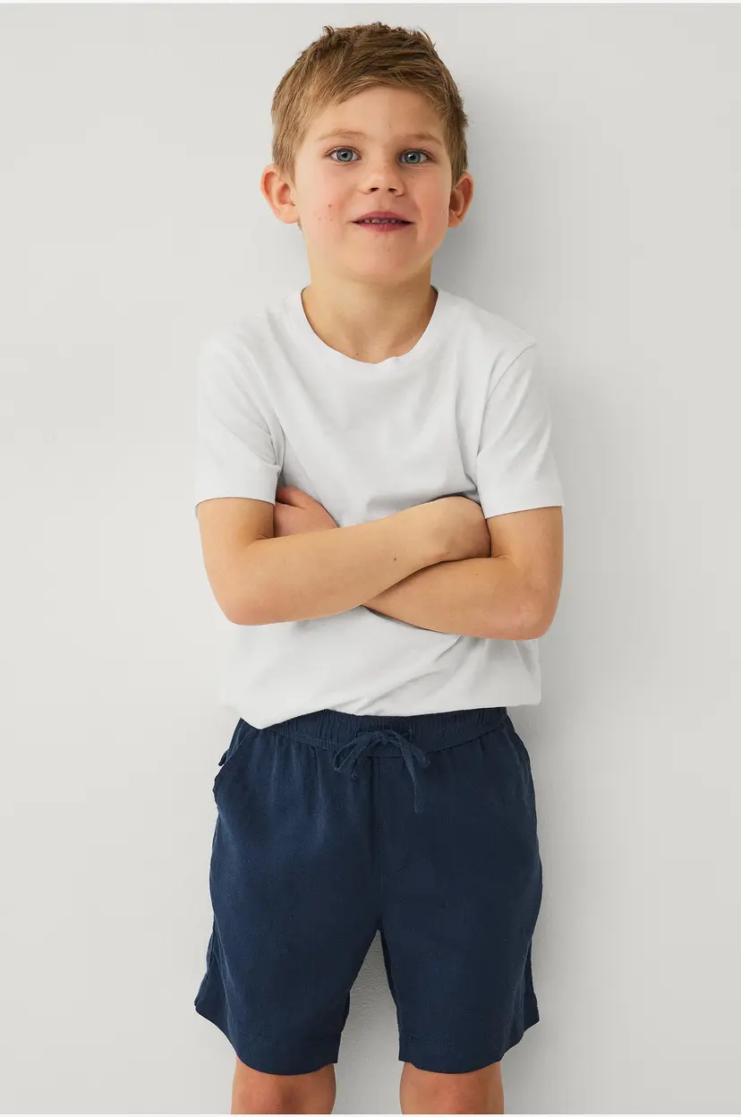 Ellos Collection Shorts i lin Melker - Blå