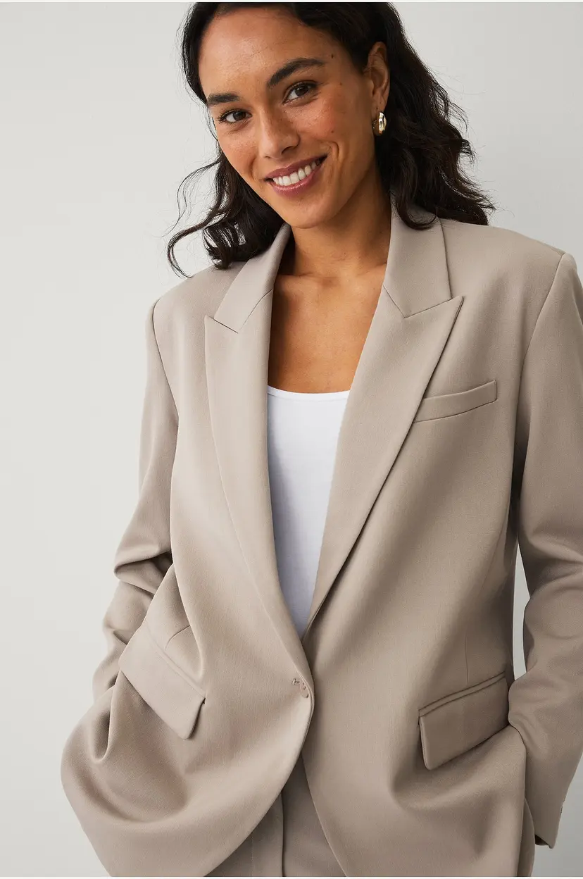 Ellos Collection Overdimensjonert blazer - Beige