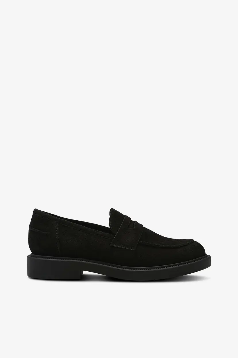 Duffy Loafers i semsket skinnimitasjon - Svart