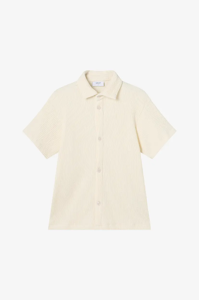 Grunt Skjorte grAlfred Waffle SS Shirt - Beige