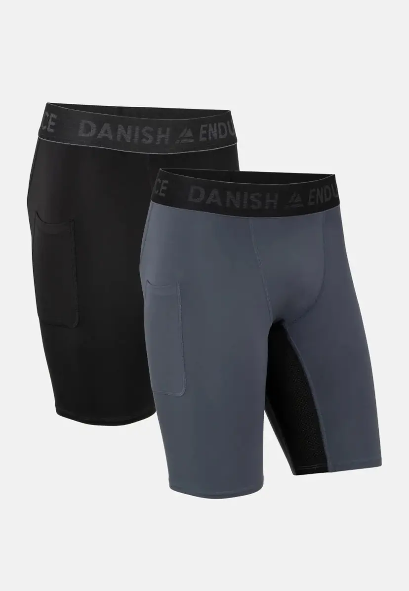DANISH ENDURANCE DANISH ENDURANCE Kompressionsshorts, Sort | Grå, M