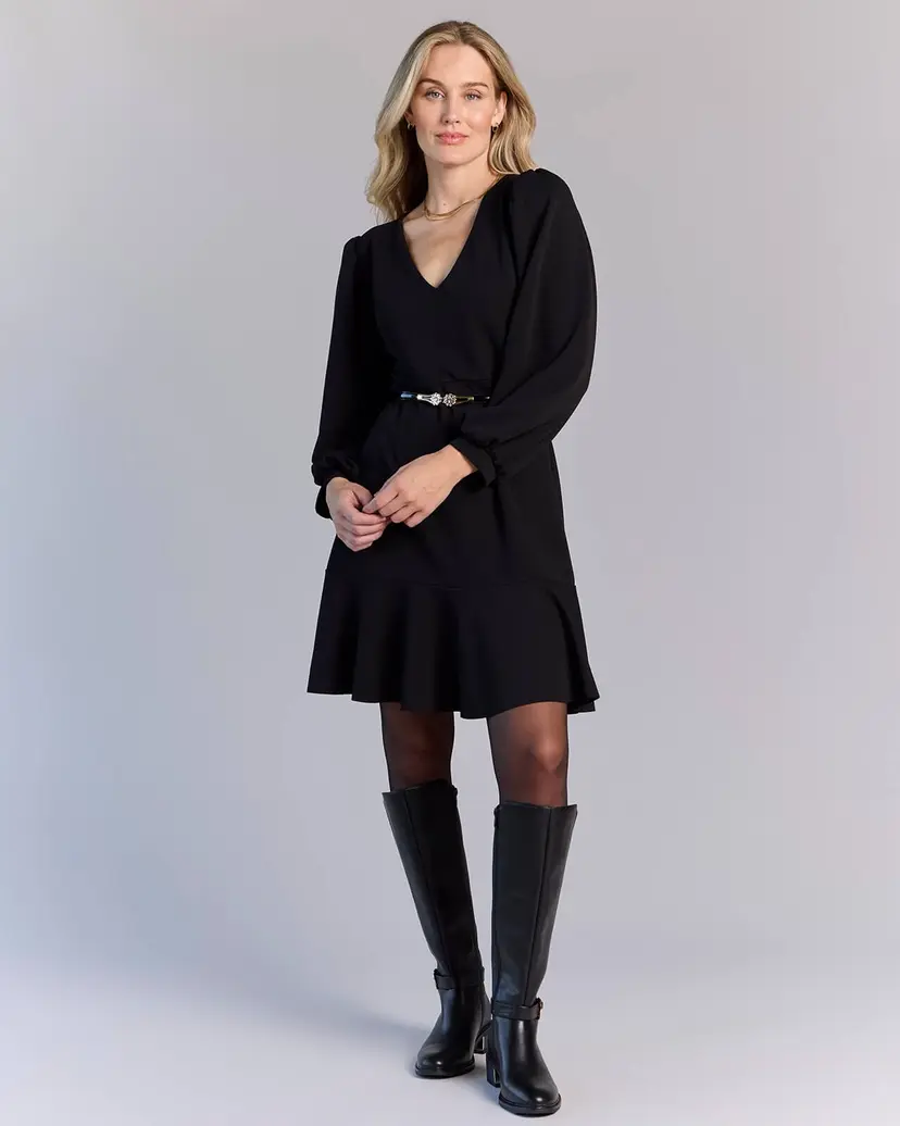 Floyd Kjole Cissy V LS - Svart - Str M