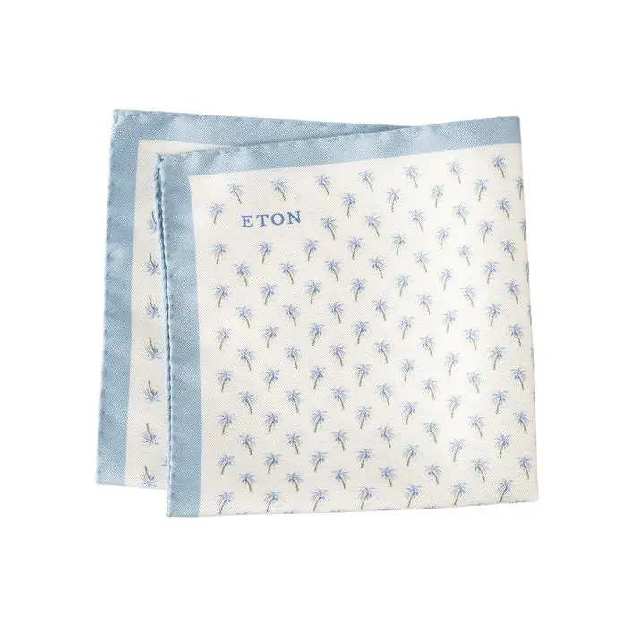ETON Palm Tree Silk Pocket Square