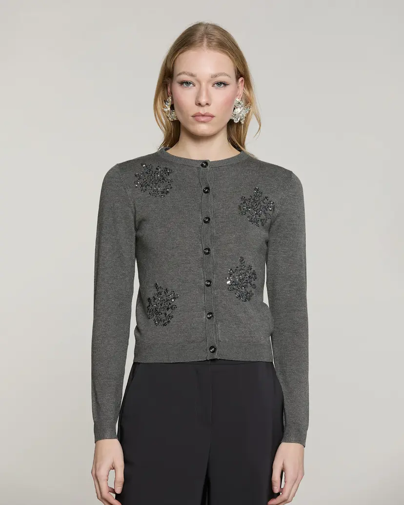 Relish Relish SILVANI Gray Knitted coat