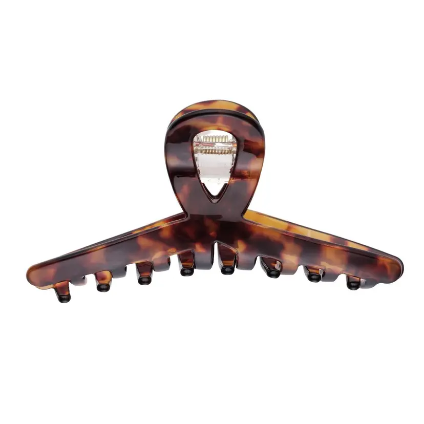 Dark Loop Hair Claw Brown Tortoise
