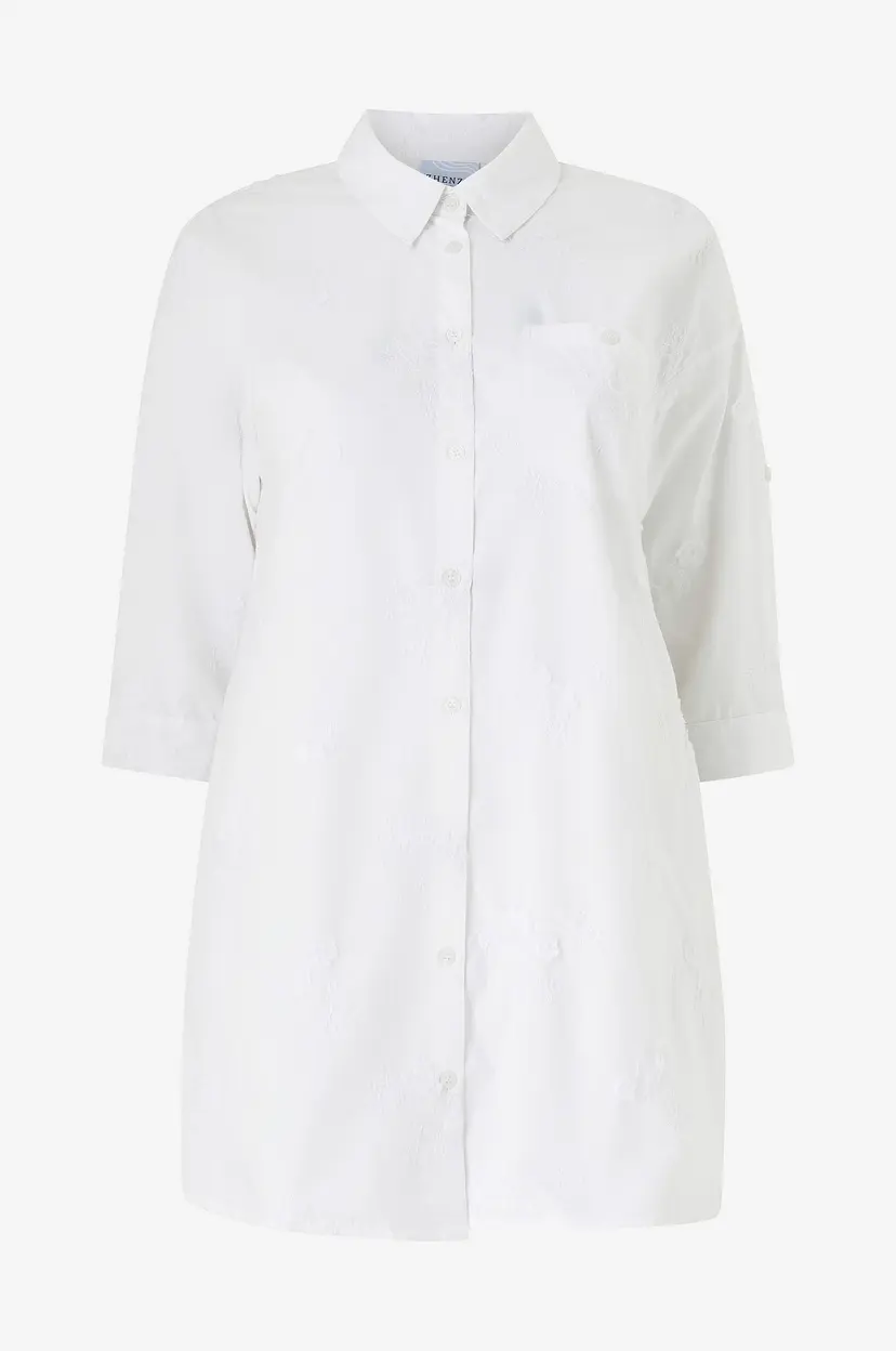 Zhenzi Skjorte Hali 763-shirt 3/4 - Hvit