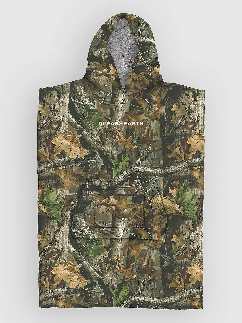 Ocean & Earth Ocean & Earth Real Camo Hooded Poncho camo