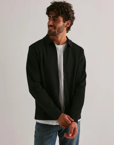 Only & Sons Only & Sons Onsnewkodyl Reg Zip Sweat Vd Gensere med glidelås Svart