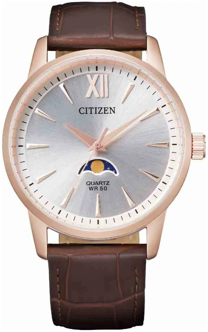 Citizen Citizen Herreklokke AK5003-05A Elegance Sølvfarget/Lær Ø42 mm