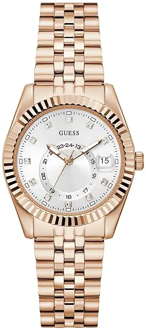 Guess Guess Dameklokke GW0936L4 Jada Sølvfarget/Rose-gulltonet stål Ø34