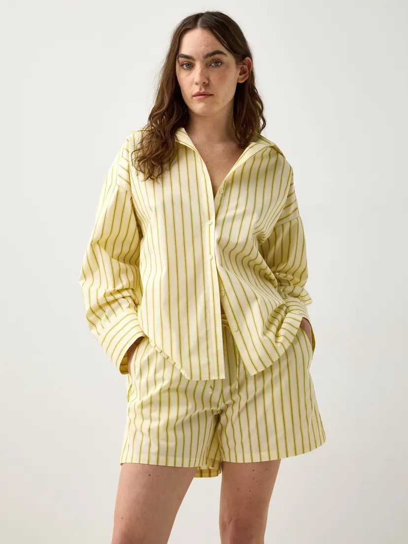 Lindex Pyjamasskjorte i bomullspoplin