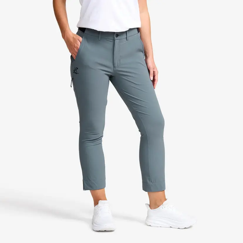 RevolutionRace Variety High-waist Cropped Pants Dame Turbulence Blue