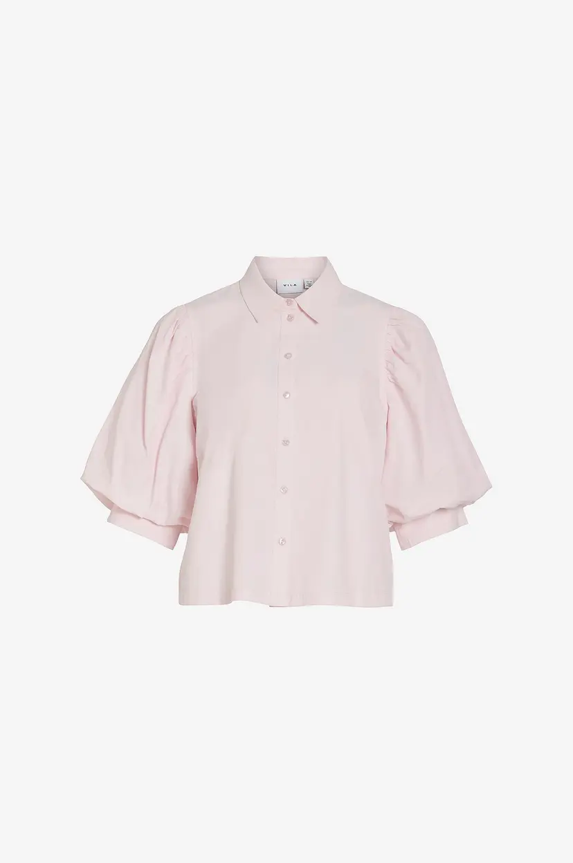 Vila Bluse Virealu 2/4 Collar Shirt - Rosa