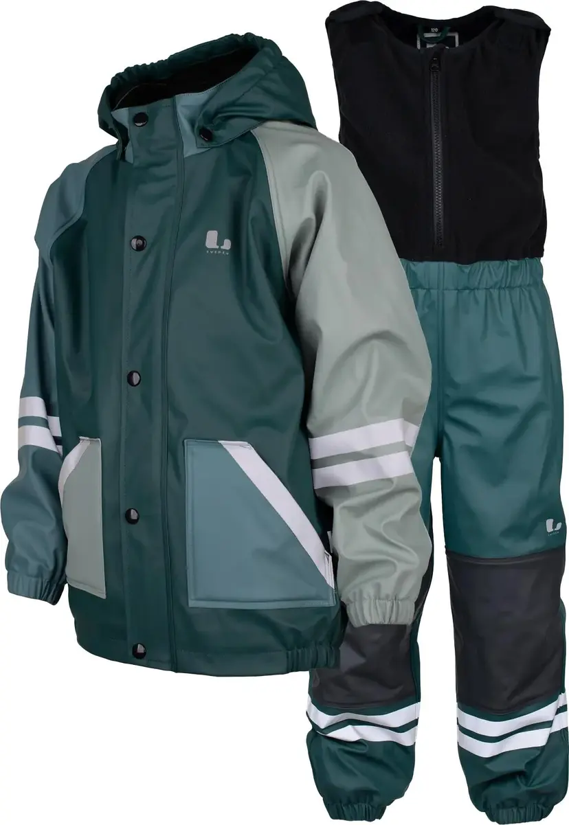 Lindberg Lindberg Kids' Fagerhult Rain Set Fleece Lagoon/Mint Green
