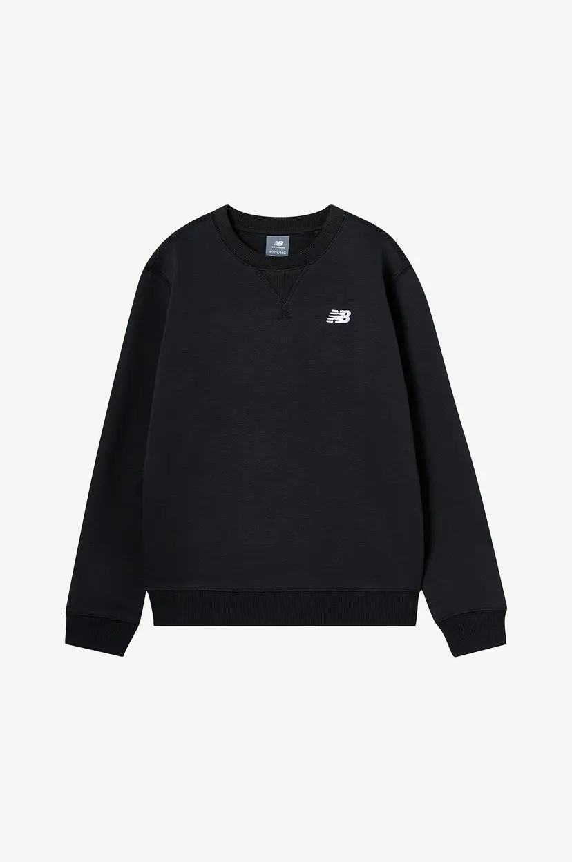New Balance Collegegenser New Balance Brush Back Small Logo Crew - Svart