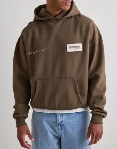 Que Sera Sera Que Sera Sera Wyatt Washed Hoodie Hoodies Brun