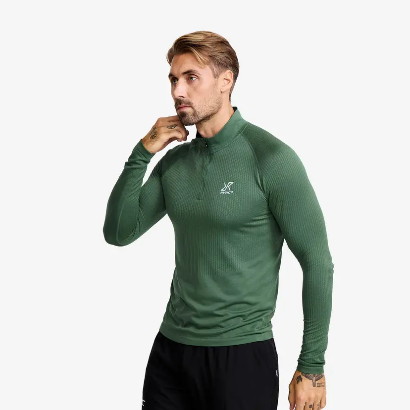 RevolutionRace Focus Half-zip Seamless Top Herre Garden Topiary