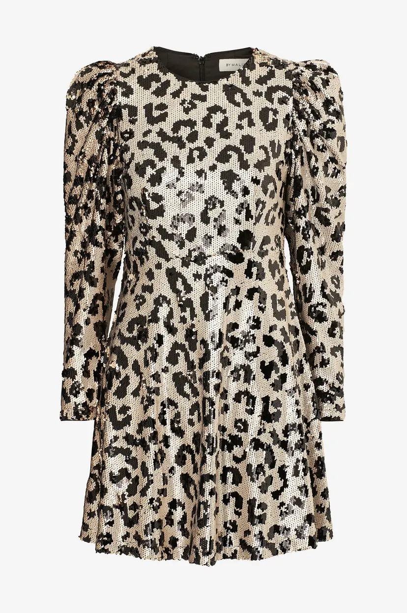 By Malina Plajettkjole Hollis Sequin Dress - Beige