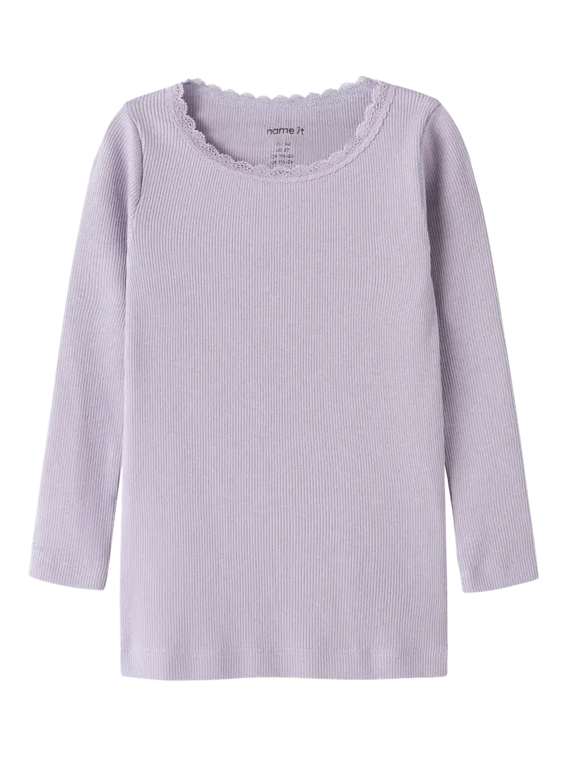 NAME IT Trøye "KAB" Mini Lavender Gray