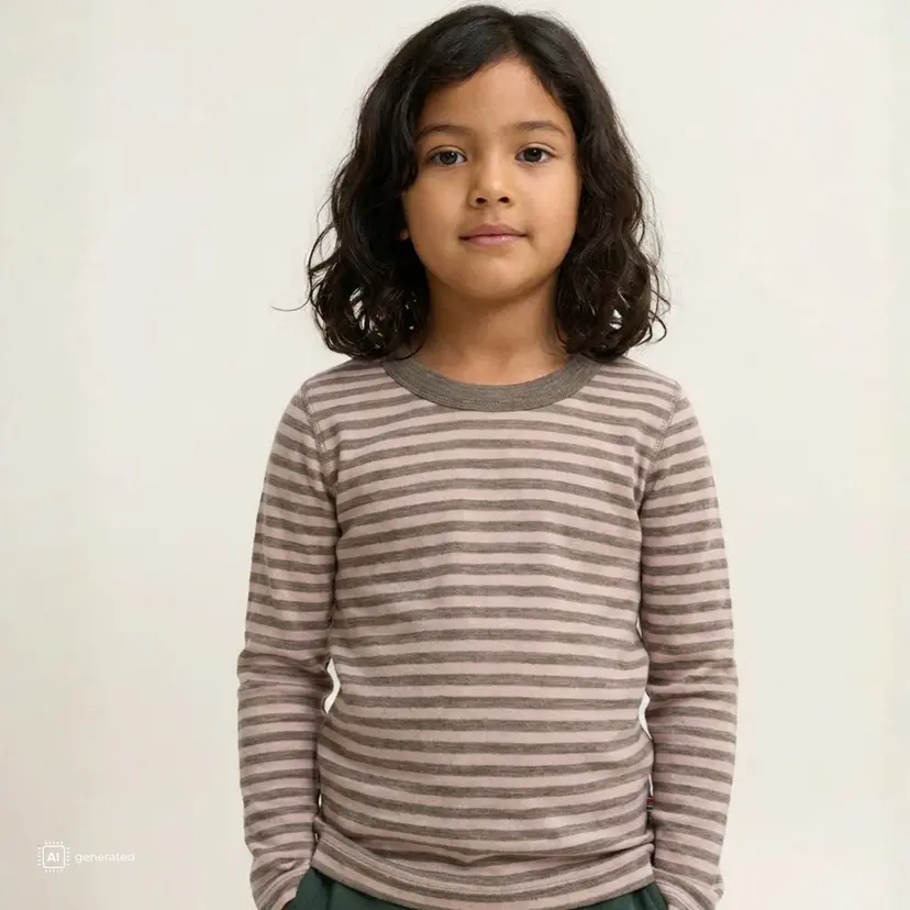 Joha Joha - Genser Barn i Ull Striper Rosa