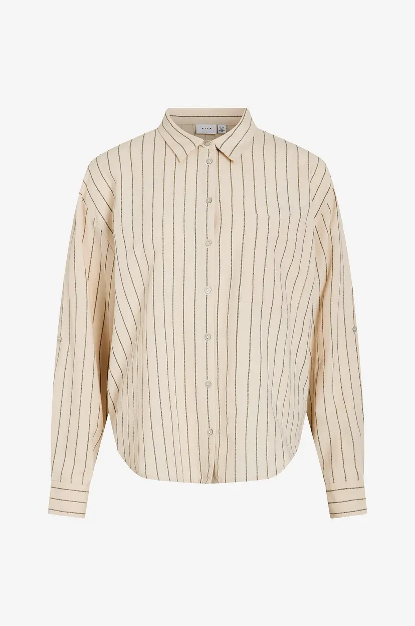 Vila Skjorte viPrisilla L/S Loose - Beige