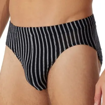 Schiesser Schiesser Supermini Briefs Svart bomull Medium Herre