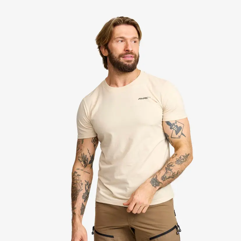 RevolutionRace Easy T-shirt Slim Fit Herre Oatmeal