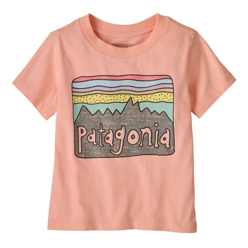 Patagonia Patagonia - Baby Fitz Roy Skies T-Shirt Sunlit Pink