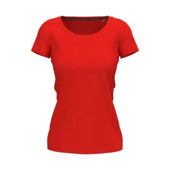 Stedman Stedman Claire Crew Neck Rød ringspunnet bomull Dame