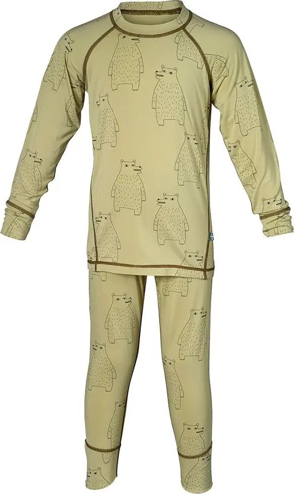 Isbjörn Of Sweden Isbjörn of Sweden Kids' Polarbear Set Baselayer Forest Dew