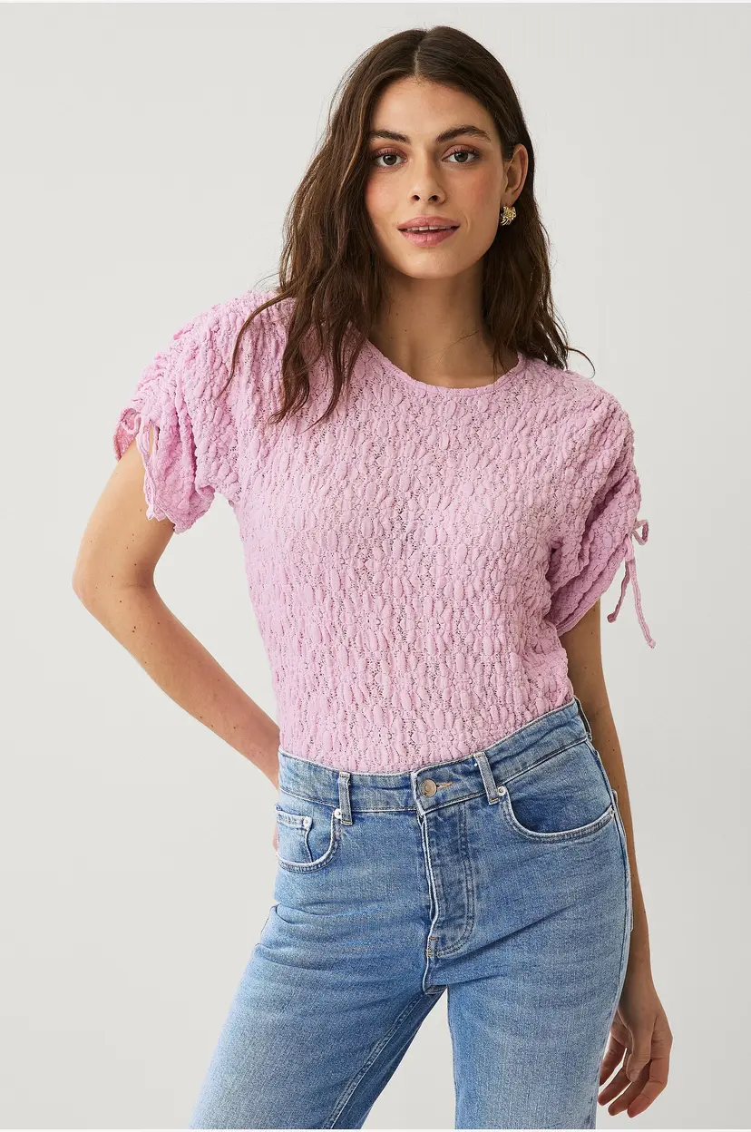 Ellos Collection Topp med løpesnor - Rosa