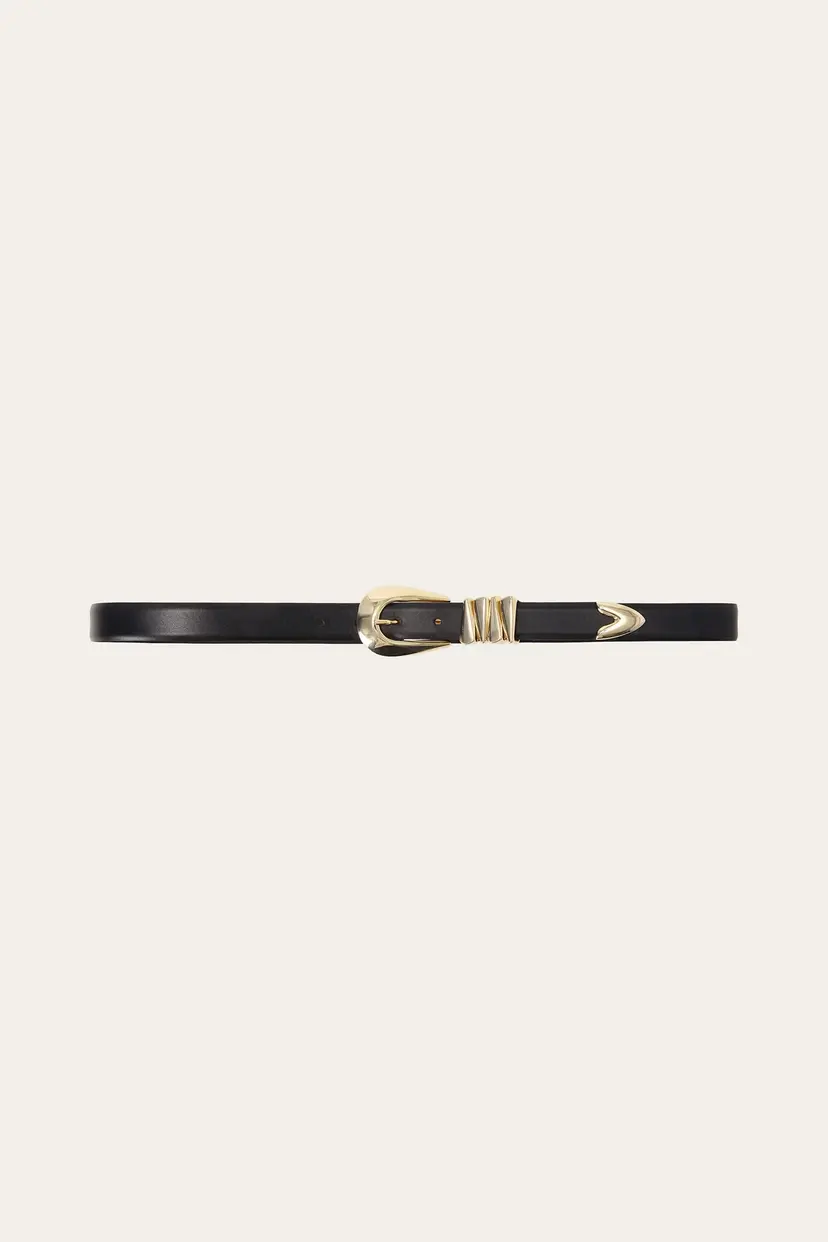 Malina Azelia Buckle Leather Belt Black - 85