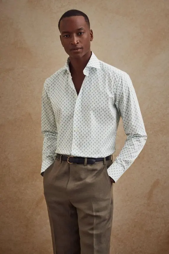 ETON Palm Tree Signature Twill Shirt