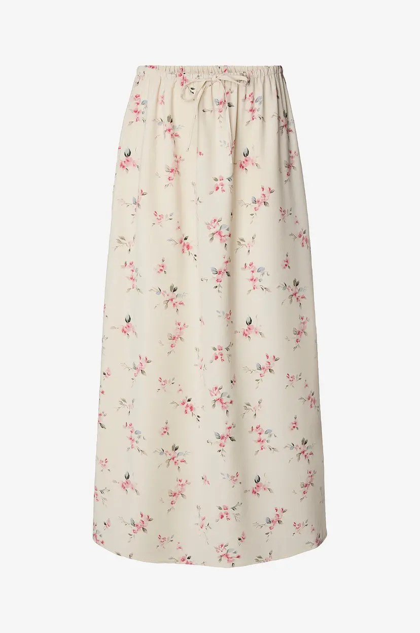 Pieces Maxi skjørt pcBosella MW Ankle Skirt Wvn D2d BC - Hvit