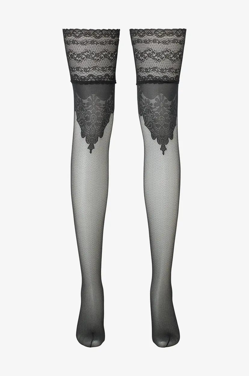 Falke Stay-ups Ceremonial 20 Den - Svart
