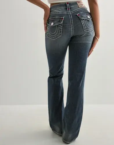 True Religion True Religion - Blå - Becca Mr Bootcut Flap Sup T