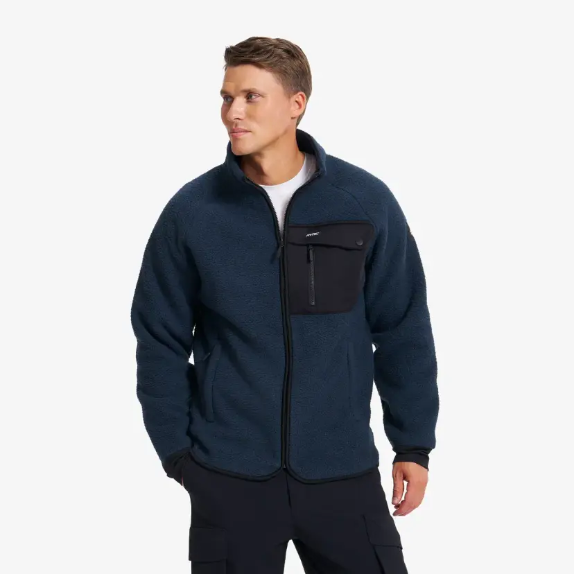 RevolutionRace Sherpa Full-zip Fleece Jacket Herre Deep Navy